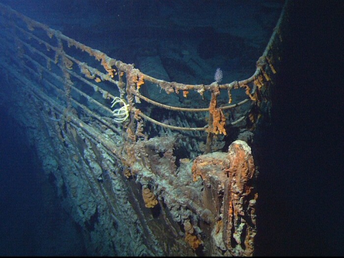 Передняя часть затонувшего «Титаника» 