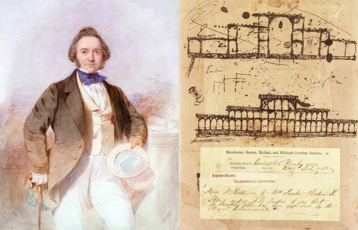 Джозеф Пакстон и его первые чертежи Хрустального дворца.