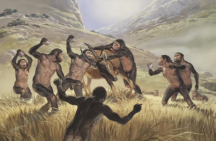 Охота древних людей на антилопу / Фото: pinterest.com