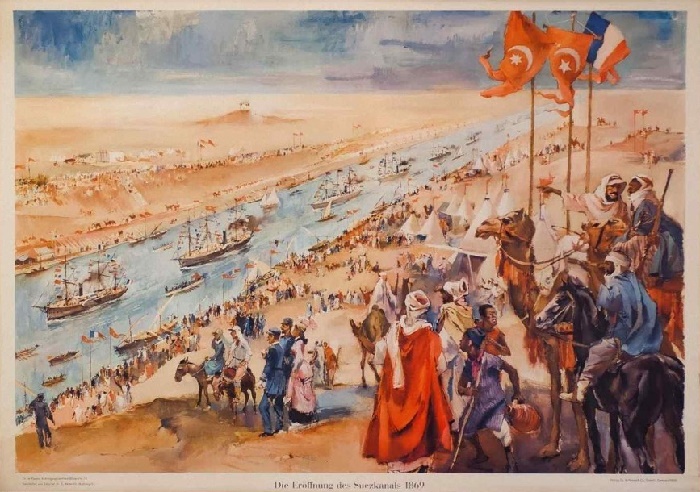 Открытие Суэцкого канала, рисунок 1869 года / Фото: historynet.com