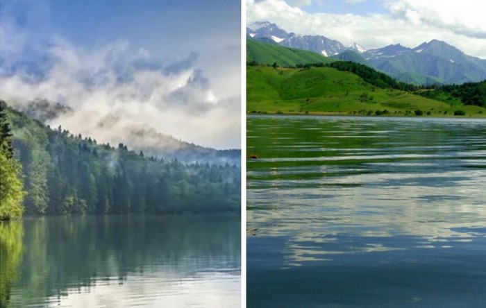 Озеро Эрцо находится на территории Кударского ущелья, а это неимоверные красоты.