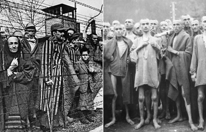 Узники концентрационных лагерей.