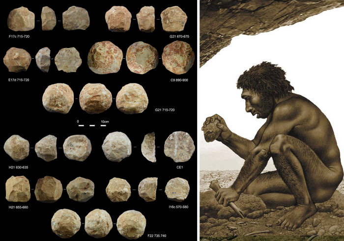 Мелкие предметы, найденные археологами в пещере Кесем
