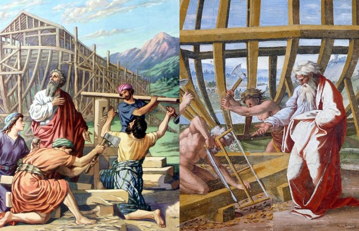 Строительство Ноева ковчега / «Строительство Ноева ковчега» (1483-1520), Рафаэль Санти.