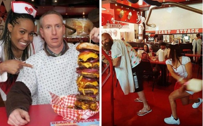 The Heart Attack restaurant in Las Vegas is considered the place where you can have a belly party.