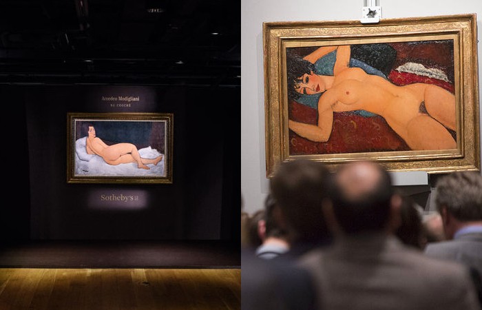 «Лежащая обнажённая (на левом боку)» (1917) и «Лежащая обнажённая» (1918), Модильяни.