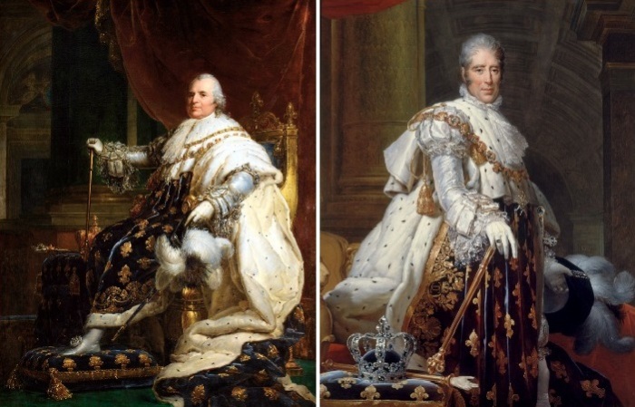 Короли Франции: Людовик XVIII и Карл X.