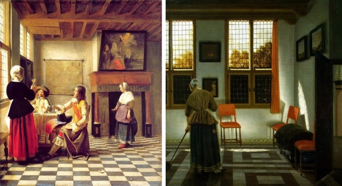 В XVII веке становится модным иметь на стенах домов картины.