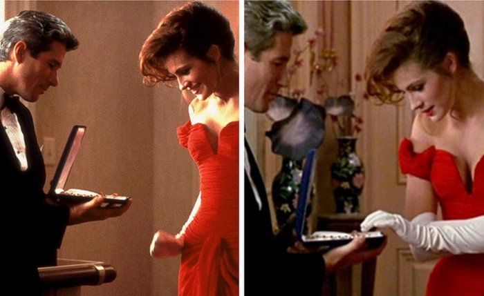 Эпизод в Красотке, когда Эдвард предлагает одеть Вивиан рубиновое колье.