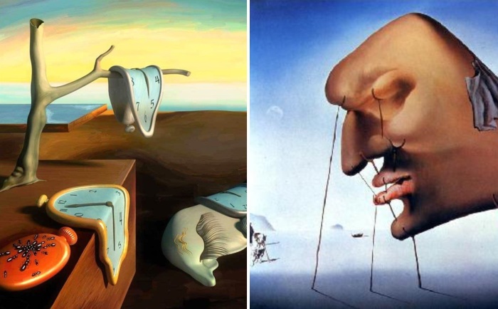 Лучшие работы Дали в направлении сюрреализма: «Сон» (1937) и «Постоянство памяти» (1931).