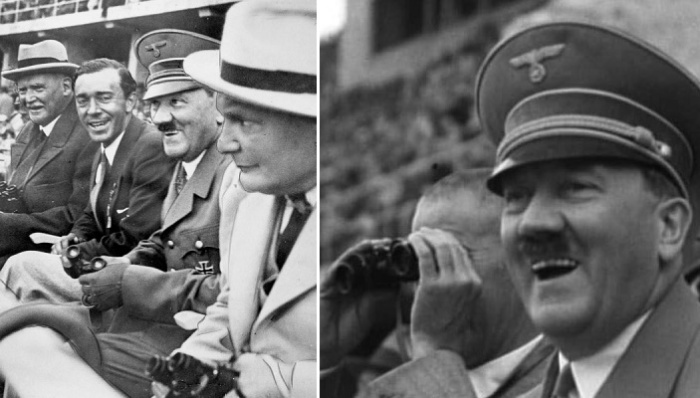 Нацистские бонзы размещались на трибунах рядом с простыми зрителями, подчеркивая как бы свое единство с немецким народом.