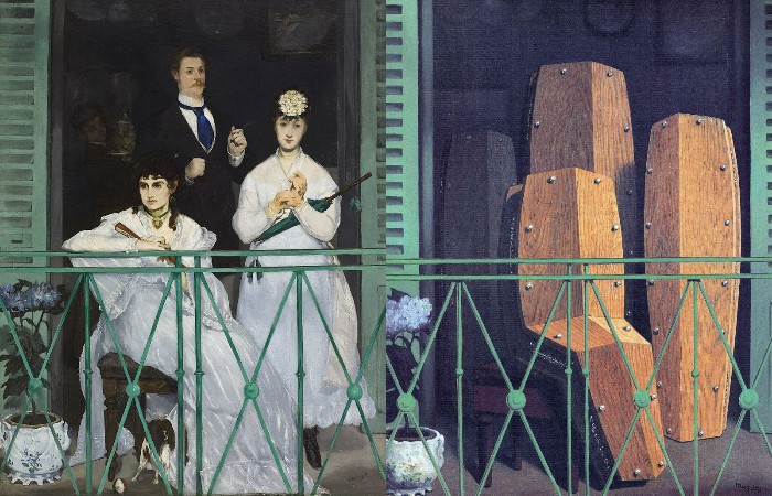 Эдуард Мане. Балкон (1868–1869). Рене Магритт. Перспектива: балкон Мане (1950).