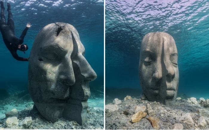 Удивительные скульптуры на дне моря.