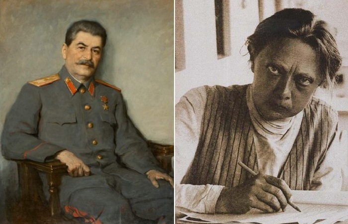 Иосиф Сталин и Надежда Крупская.