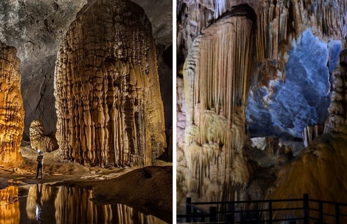 В пещере есть гигантский сталагмит, который прозвали Лапа собаки.