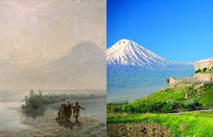 «Сошествие Ноя с Арарата» (1889), Иван Айвазовский / Гора Арарат.