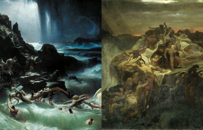 «Великий потоп» (1837), Френсис Дэнби / «Всемирный потоп. Эскиз» (1869), Василий Петрович Верещагин