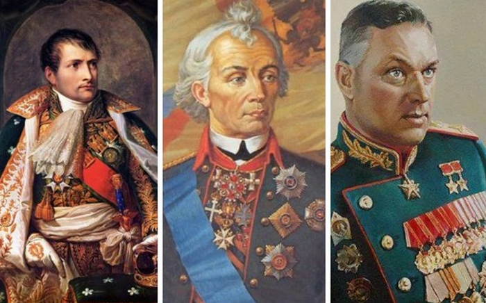 Великие полководцы в истории - Наполеон, Суворов, Рокоссовский.