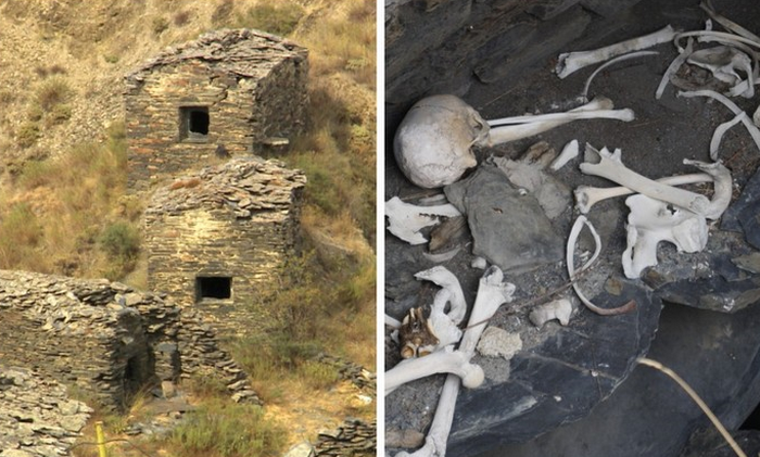 В Цой-Педе склепы были многоярусными и были наполнены костями и черепами умерших.