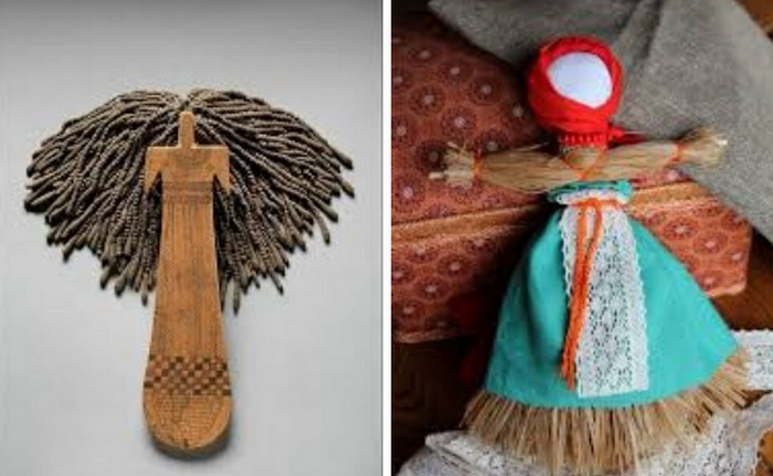 В Древнем Египте куклы напоминали чурбан, а на Руси - мотанку из прутьев и соломы.
