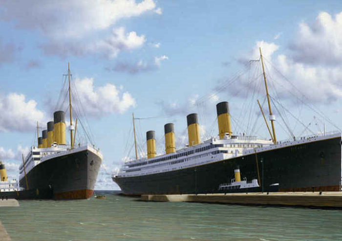 Корабли-близнецы Олимпик и Титаник