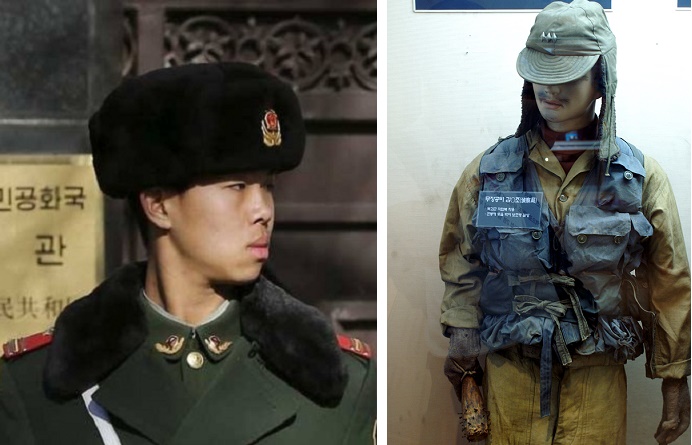 Форма северокорейских солдат мало изменилась с 60-х годов прошлого века. Справа – экипировка бойцов «Отряда 124»