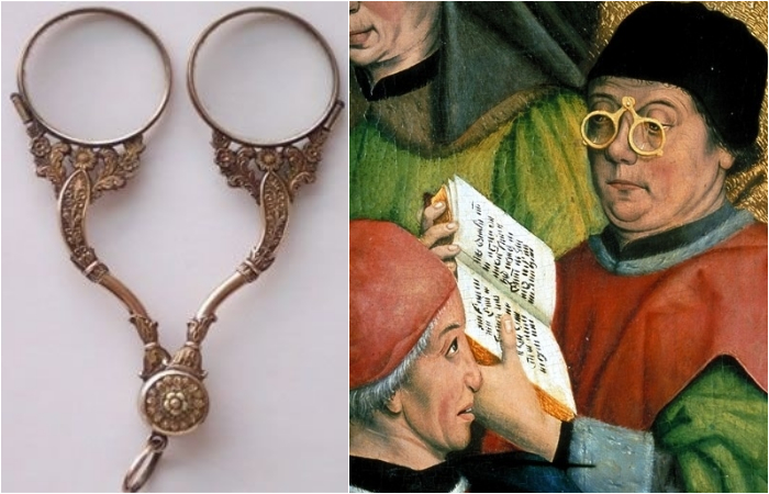 Первые очки были не самым удобным изобретением, потребовалось много доработок.