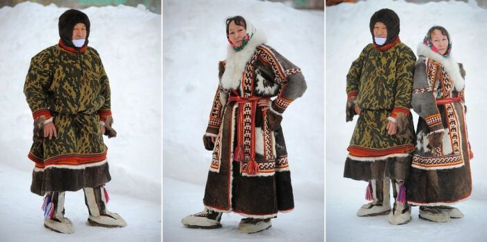 Энецкая пара в традиционных нарядах / Фото: www.ttelegraf.ru