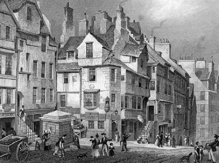 Улица Эдинбурга, гравюра начала XVIII века / Источник: nationalgalleries.org
