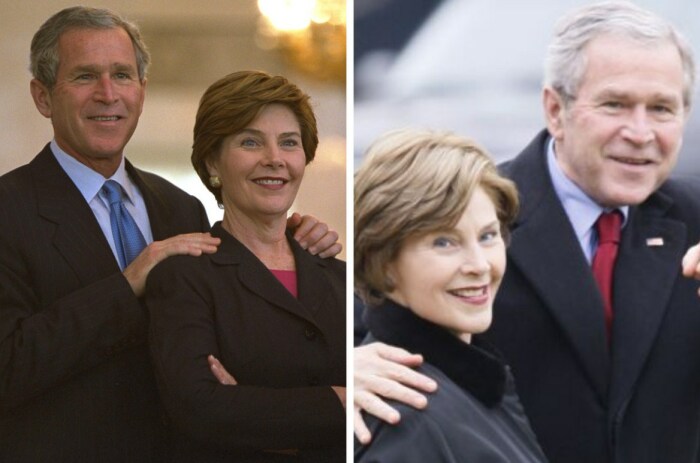 Лора Буш с мужем Джорджем