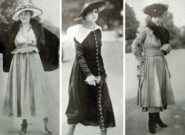 Женская мода времен Первой мировой войны