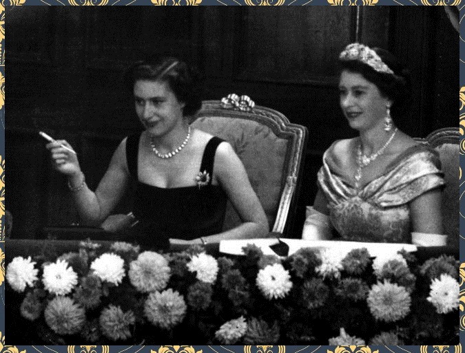 Принцесса Маргарет и королева Елизавета II