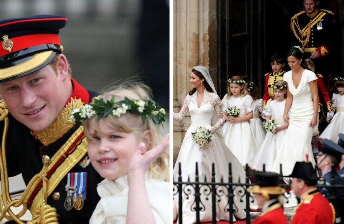 Леди Луиза в роли цветочницы на свадьбе принца Уильяма и Кейт Миддлтон