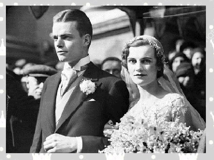 Маргарет Уигэм в день свадьбы с мужем Чарльзом Суини
