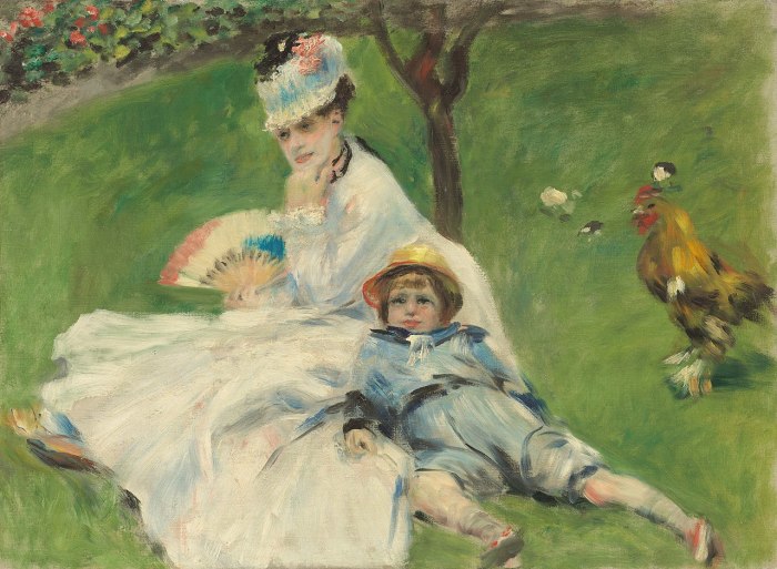 Мадам Моне с сыном», Ренуар, 1874,