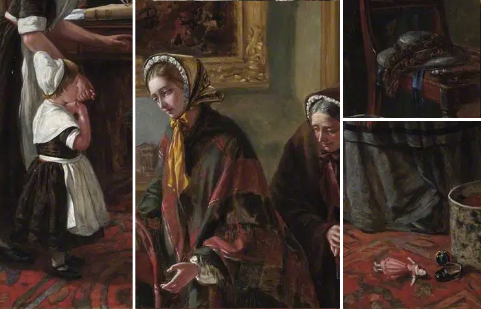 Эмма Браунлоу «Подкидыш возвращается к матери» (1858 год), фрагменты
