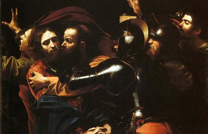 «Поцелуй Иуды» Караваджо, ок. 1602 / Фото: artcyclopedia.com