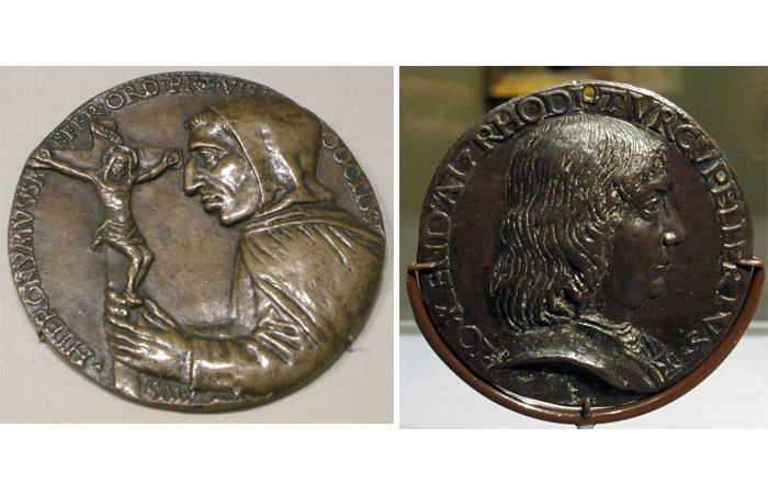 Никколо Ди Форзоре Спинелли, медаль Джироламо Савонаролы, около 1492—1494 / Никколо ди Форзоре Спинелли , медаль Джона Кендала, 1480 г.
