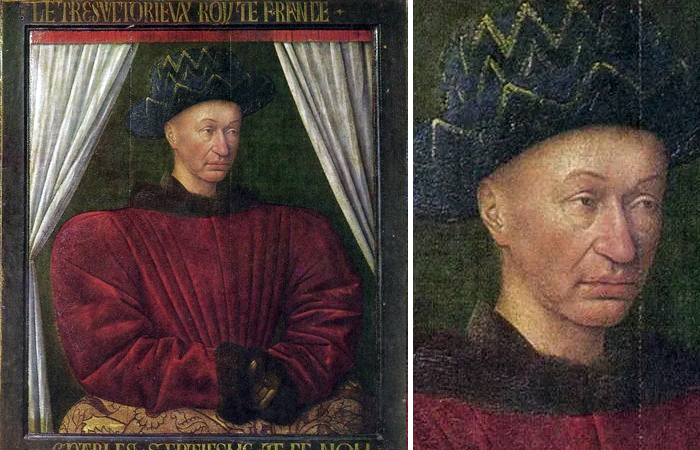 Жан Фуке «Портрет Карла VII» 1444 год