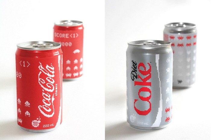 Coca-Cola в стиле Space Invaders
