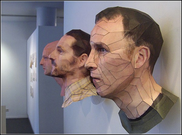Бумажные 3D-портреты от Берта Симонса (Bert Simons)