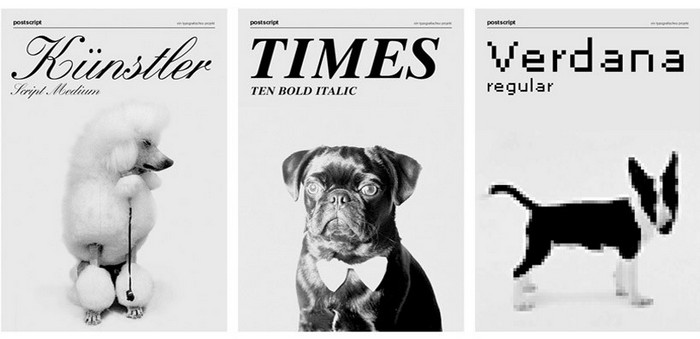 Dog as Fonts – собаки, которые так похожи на шрифты. Необычные принты от Dog as Fonts
