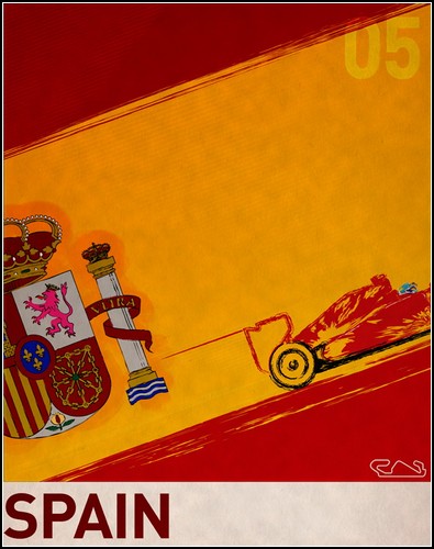 Серия постеров Formula 1 в стиле ретро