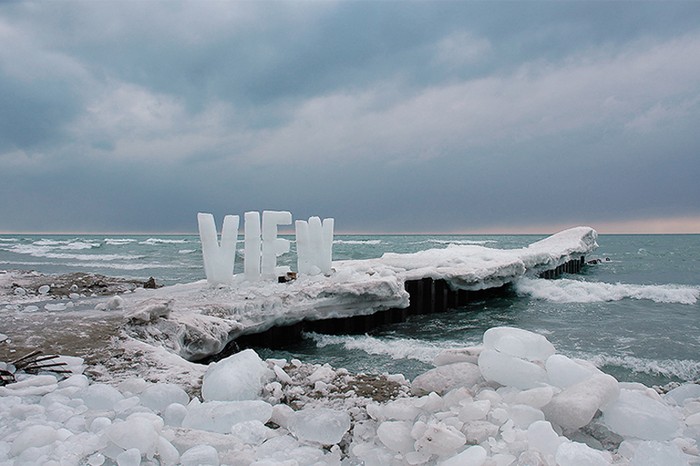 Ice Typography от Николь Декстрас (Nicole Dextras)
