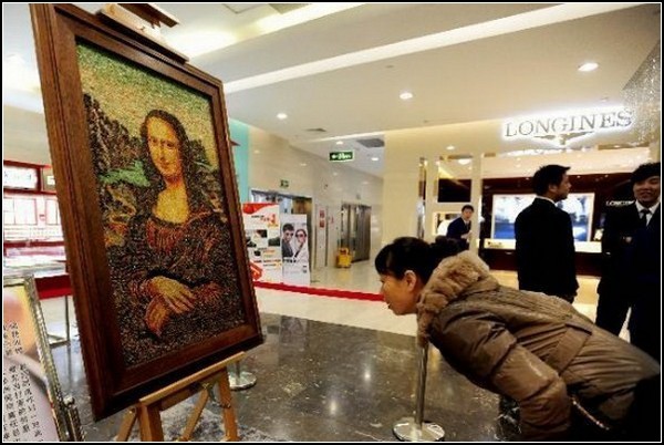 Самая дорогая в мире копия картины. Мона Лиза из драгоценных камней