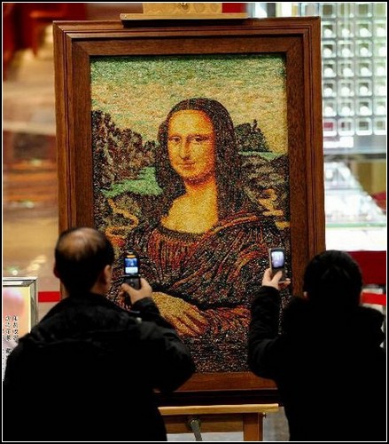 Самая дорогая в мире копия картины. Мона Лиза из драгоценных камней