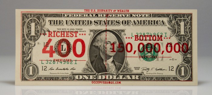 Occupy George – антикапиталистические доллары в рамках акции Захвати Уолл-Стрит