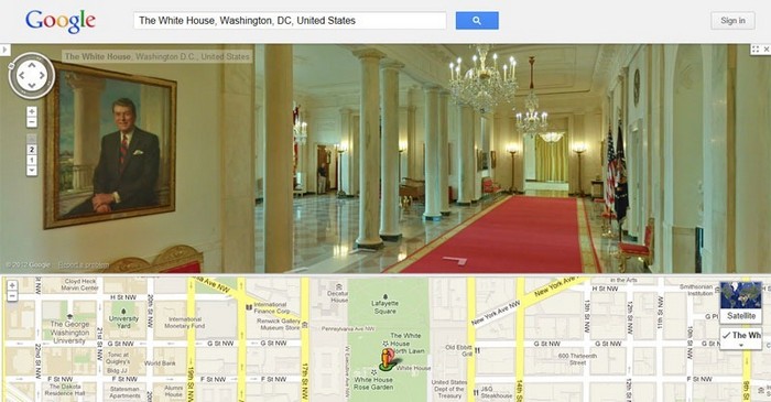Google Street View добрался и до Белого Дома