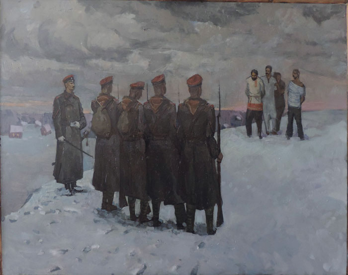Художник Суркин В.В., первая картина триптиха «За родную землю», 2017 год.