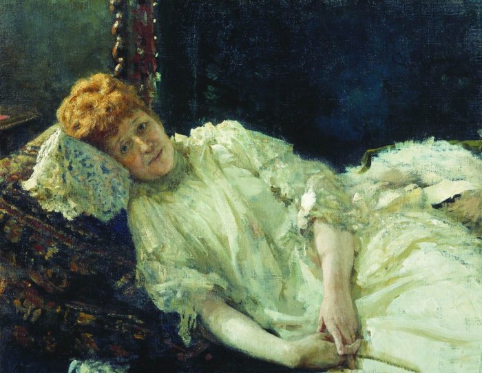 И.Е. Репин. «Портрет пианистки графини Луизы Мерси д*Аржанто» (1890)